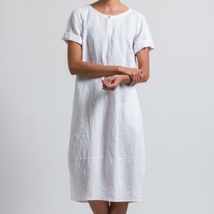 OSKA linen Pleni dress in white